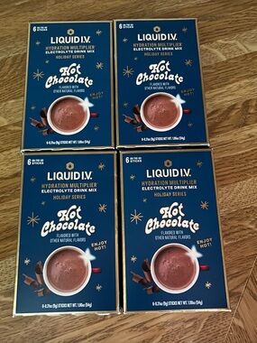 24x Sticks New Seasonal Liquid I.V. Hot Chocolate Hydration Multiplier Drink Mix